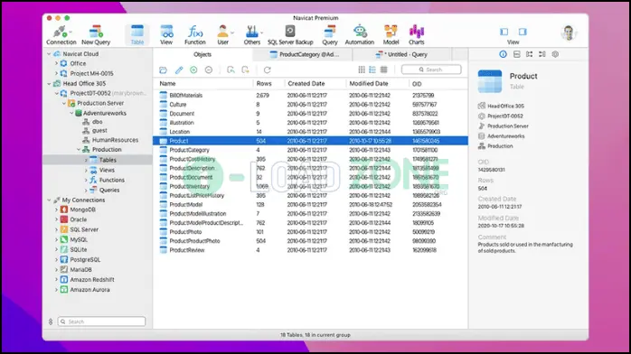 Navicat Premium ถาวร​ 17.1.9 | โปรแกรมจัดการฐานข้อมูล