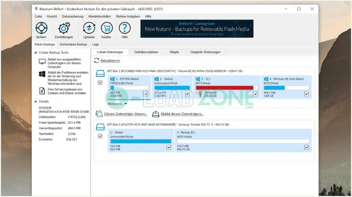 Macrium Reflect เต็ม 10.0.8406 | ฟรีตัวเต็ม โปรแกรมโคลน HDD/SSD