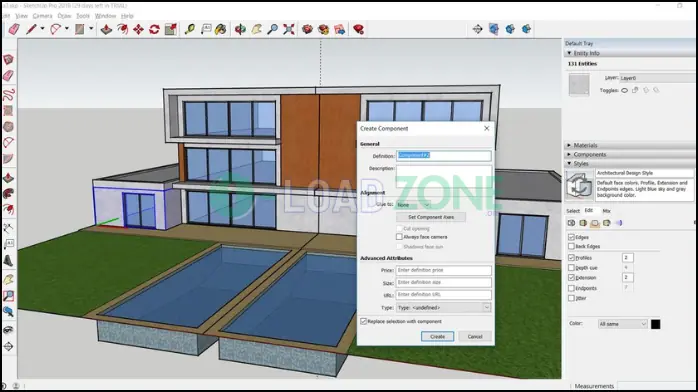 SketchUp 2018 โหลด v18.0.16975 (Full) ฟรีตัวเต็ม ออกแบบบ้าน