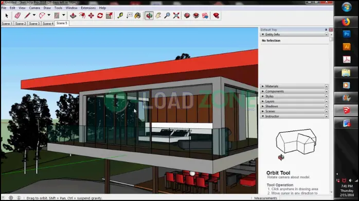 SketchUp 2018 โหลด v18.0.16975 (Full) ฟรีตัวเต็ม ออกแบบบ้าน