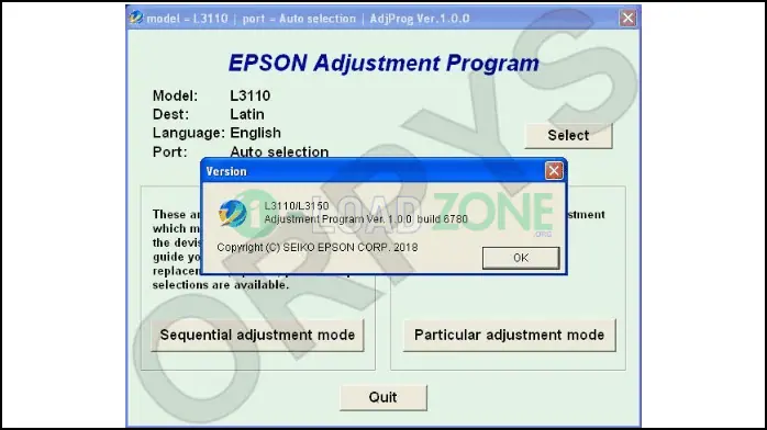 Epson Adjustment Program l3150​ โปรแกรมเคลียร์หมึก