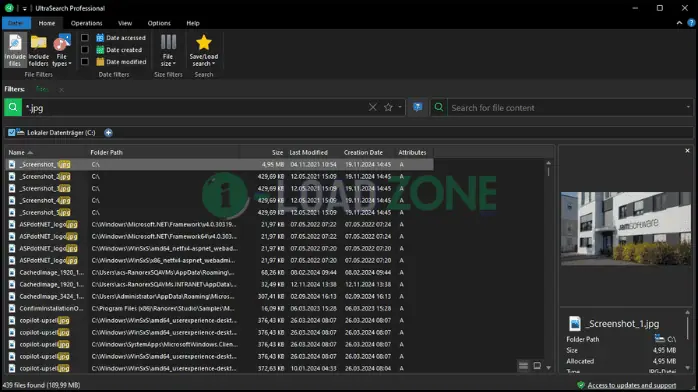 UltraSearch Pro 4.6.1.1102 | โปรแกรมค้นหาไฟล์รวดเร็ว